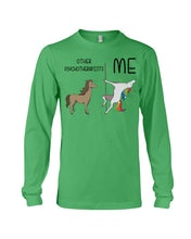 Load image into Gallery viewer, Funny Difference Between Me And Other Psychotherapists Unicorn And Horse Unisex Long Sleeve
