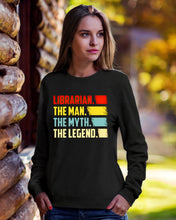 Load image into Gallery viewer, Vintage Funny Librarian The Man The Myth The Legend Gift For Friends Sweatshirt
