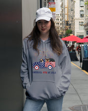 Load image into Gallery viewer, America 4th Of July Truck Pug Gift For Dog Lovers Hoodie
