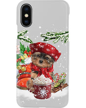 Load image into Gallery viewer, Yorkshire Terrier Loves Drinking Hot Latte Gift For Dog Lovers Phone case
