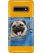 Load image into Gallery viewer, baby Pug In Denim Pocket Gift For Dog Lovers Phone case
