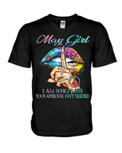 Load image into Gallery viewer, May Girl I Am Who I Am Trending For Birthday Gift Guys V-Neck
