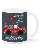 Load image into Gallery viewer, All I Need Are Love And Hockey Gift For Hockey Players Mug
