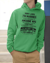 Load image into Gallery viewer, I'm The Lucky One Because I Get To Be Her Husband Gift For Husband Hoodie
