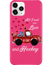 Load image into Gallery viewer, All I Need Are Love And Hockey Gift For Hockey Players Phone case
