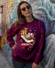 Load image into Gallery viewer, Baseball Xmas Sleigh Loading Gift For Baseball Lovers Sweatshirt
