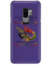Load image into Gallery viewer, Never Underestimate A 60 Year Old Man Can Play A Guitar Phone case
