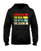 Load image into Gallery viewer, Vintage Funny Librarian The Man The Myth The Legend Gift For Friends Hoodie

