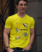 Load image into Gallery viewer, My Only Sunshine Make Me Happy Special Custom Design Guys V-Neck

