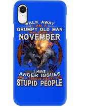 Load image into Gallery viewer, Walk Away I Am A Grumpy Old Man Who Was Born In November Birthday Gift Phone case
