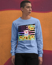 Load image into Gallery viewer, Pig America Flag Sunflower Special Custom Design Unisex Long Sleeve
