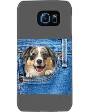 Load image into Gallery viewer, Australian Shepherd In Denim Pocket Gift For Dog Lovers Phone case
