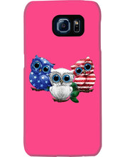 Load image into Gallery viewer, Lovely Phone Case Three Owl With US Flag Gift For Owl Lovers Phone case
