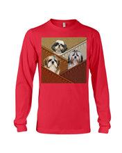 Load image into Gallery viewer, Three Cute Shih Tzu In Bag Gift For Dog Lovers Unisex Long Sleeve
