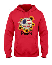 Load image into Gallery viewer, Peace Sign Sunflower Birthday Gift For Girls Hoodie
