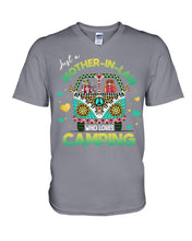 Load image into Gallery viewer, Just A Mother-in-law Who Loves Camping Trending Guys V-Neck
