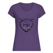 Load image into Gallery viewer, Sewing I'm A Simple Woman Gift For Women Ladies V-Neck
