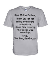 Load image into Gallery viewer, Daughter In Law Gift For Mother In Law I Know How Tempting That Option Was Some Days Guys V-Neck
