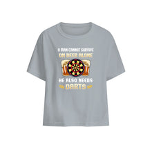 Load image into Gallery viewer, A Man Cannot Survive On Beer Alone He Also Needs Darts Trending Baby Onesie
