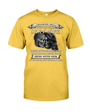 Load image into Gallery viewer, Shes Stubborn Messy And A Brat At Times Black Gift For Husband Guys Tee
