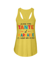 Load image into Gallery viewer, J'ai Deux Titres Tante Et Marraine Gift For Women Ladies Flowy Tank
