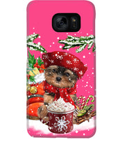 Load image into Gallery viewer, Yorkshire Terrier Loves Drinking Hot Latte Gift For Dog Lovers Phone case
