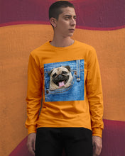 Load image into Gallery viewer, baby Pug In Denim Pocket Gift For Dog Lovers Unisex Long Sleeve
