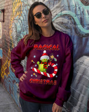 Load image into Gallery viewer, Tennis Players Magical Christmas Snowman Gift For Women Sweatshirt
