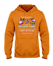 Load image into Gallery viewer, I'm Lonely I Miss My Husband Butterfly Gift For Lover Hoodie
