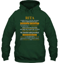 Load image into Gallery viewer, Rita Custom Name Gift A Warrior's Mentality With A Poet's Soul Hoodie
