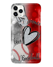 Load image into Gallery viewer, Baseball Peaceful Love Gift For Baseball Lovers Phone case
