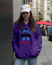Load image into Gallery viewer, Firefighter Make You Life Safe Lady With Blue Ribbonhead Gift For Women Hoodie
