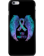 Load image into Gallery viewer, You Matter Ribbon Awareness With Angel Wings Phone case
