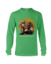 Load image into Gallery viewer, Black Cat Life Is Better With Books Gift For Cat Lovers Unisex Long Sleeve
