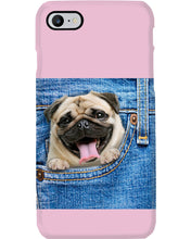 Load image into Gallery viewer, baby Pug In Denim Pocket Gift For Dog Lovers Phone case
