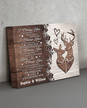 Load image into Gallery viewer, I Choose You To Love Deer Custom Name Gift For Wife Matte Canvas
