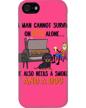 Load image into Gallery viewer, A Man Loves Beer And Dachshund Gift For Dog Lovers Phone case
