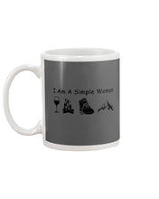Load image into Gallery viewer, Simple Woman Loves Wine Camping Shoes And Climbing Mug
