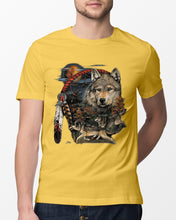 Load image into Gallery viewer, Native Wolf Gift For Wolf Lovers Guys Tee
