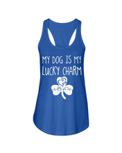 Load image into Gallery viewer, My Dog Is My Lucky Charm Trending Gift For Dog Lovers Ladies Flowy Tank
