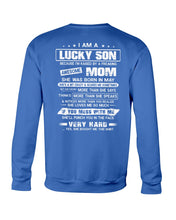 Load image into Gallery viewer, Gift For Lucky Son May Mom Loves Me So Much Sweatshirt
