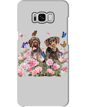 Load image into Gallery viewer, German Wirehaired Pointer With Peonies Gift For Dog Lovers Phone case
