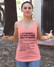 Load image into Gallery viewer, 5 Things You Should Know About My April Grandpa For Birthday Gift Ladies Flowy Tank
