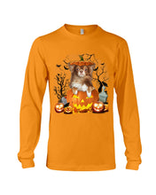 Load image into Gallery viewer, Chihuahua Book Pumpkin Halloween Gift For Dog Lovers Unisex Long Sleeve
