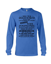Load image into Gallery viewer, I'm A Spolied Husband But Not Yours  - Awesome Wife Was Born In February Unisex Long Sleeve
