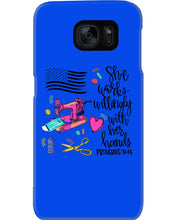 Load image into Gallery viewer, She Works Willingly With Her Hands Gift For Sew Lovers Phone case
