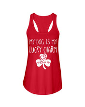 Load image into Gallery viewer, My Dog Is My Lucky Charm Trending Gift For Dog Lovers Ladies Flowy Tank
