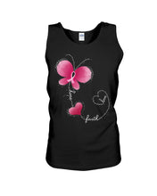 Load image into Gallery viewer, Butterfly Faith Breast Cancer Awareness Meaningful Gift Unisex Tank Top
