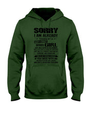 Load image into Gallery viewer, I'm Already Taken By December Sexy And Crazy Girl For Birthday Gift Hoodie

