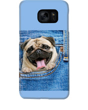 Load image into Gallery viewer, baby Pug In Denim Pocket Gift For Dog Lovers Phone case
